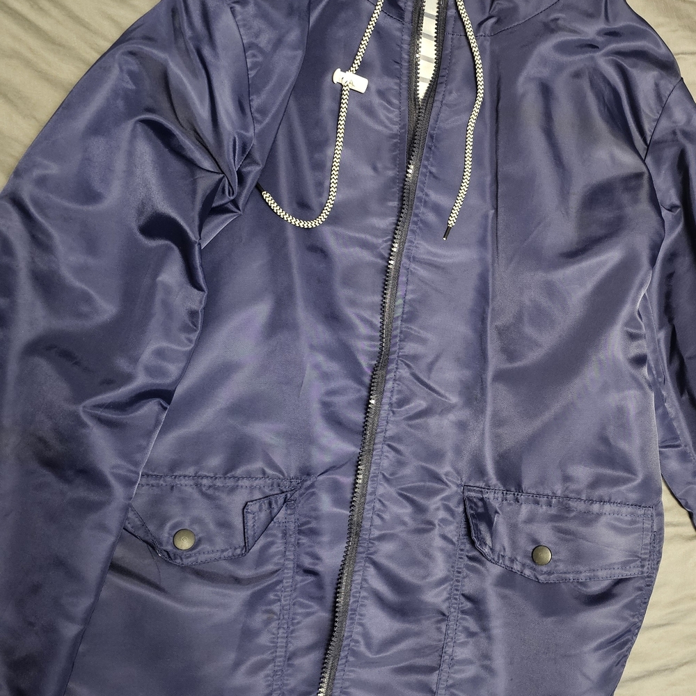 Woman's Blue Hooded Jacket